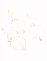 Gold Gummy Bear Bracelets 3-Pack - link has visual effect only
