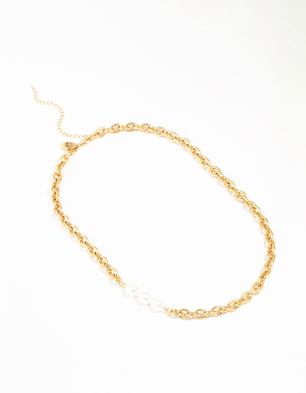 Waterproof Gold Plated Stainless Steel Cable Necklace