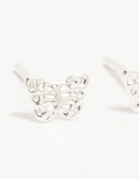 Sterling Silver Butterfly Stud Earrings - link has visual effect only