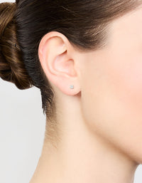 Surgical Steel Plain Cubic Zirconia Flatback Studs 2-Pack - link has visual effect only