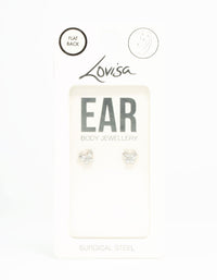 Surgical Steel Cubic Zirconia Butterfly Flat Backs - link has visual effect only