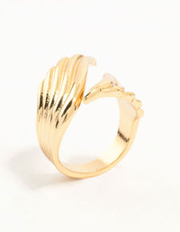 Gold Plated Open Curve Wrapped Ring - link has visual effect only