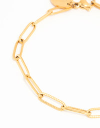 Waterproof Gold Plated Stainless Steel Pearl & Star Charm Bracelet - link has visual effect only