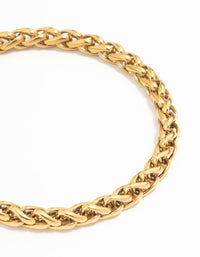 Waterproof Gold Plated Stainless Steel Paloma Chain Bracelet - link has visual effect only
