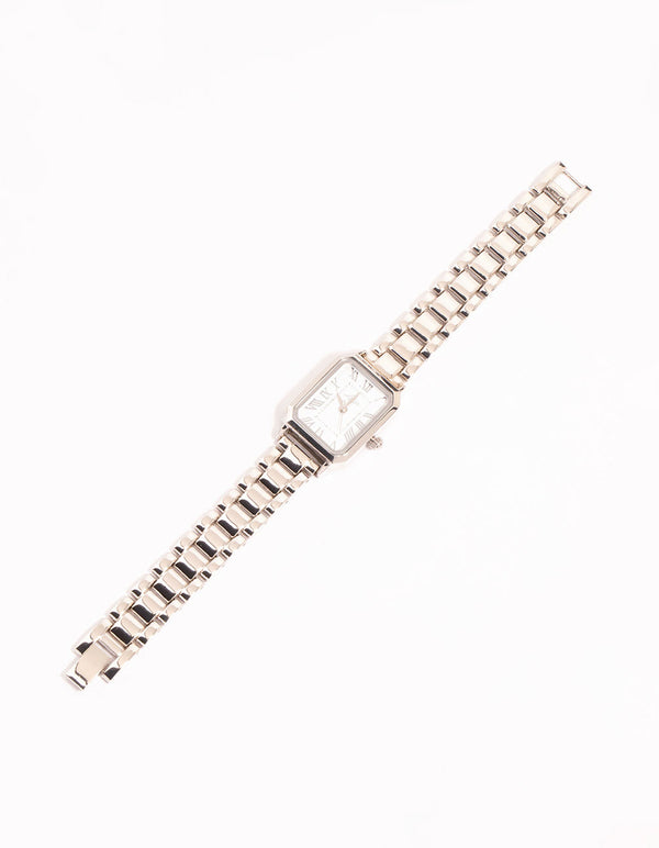Silver Rectangle Watch