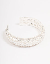 Cubic Zirconia Cupchain Wrist Cuff - link has visual effect only