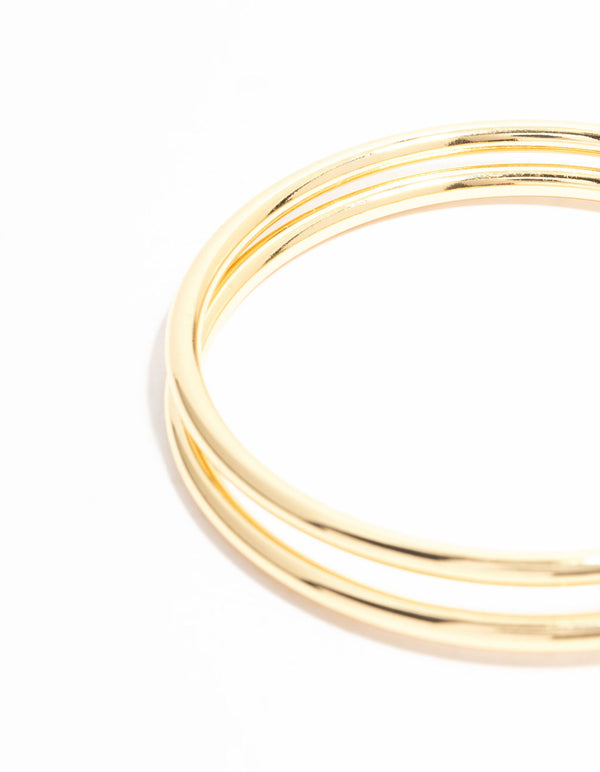 Gold Plated Layered Rondell Bangle