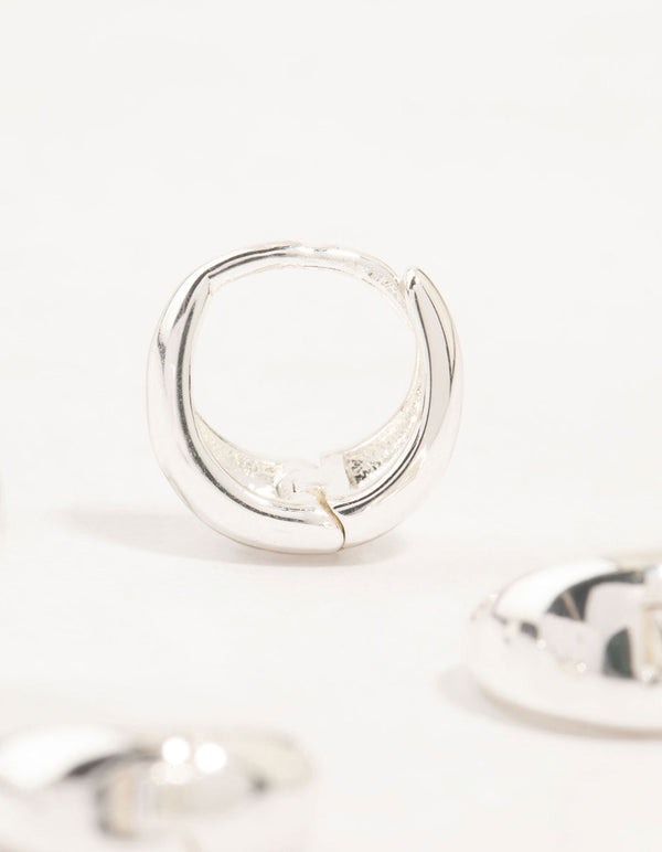 Silver Mixed Hoop Earrings 3-Pack