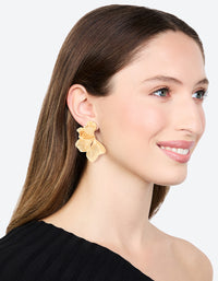 Gold Plated Organic Petal Stud Earrings - link has visual effect only
