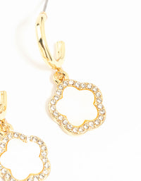 Gold Plated Flower Stud & Hoop Earrings 4-Pack - link has visual effect only