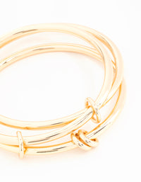 Gold Interlinked Layered Bangle - link has visual effect only