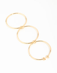 Gold Interlinked Layered Bangle - link has visual effect only