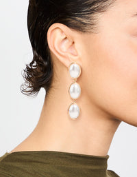 Gold Pearl Drop Earrings - link has visual effect only