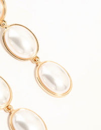 Gold Pearl Drop Earrings - link has visual effect only