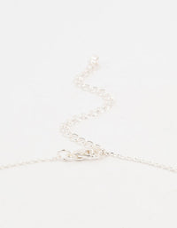 Silver Cubic Zirconia Round Cubic Zirconia Cross Pendant Necklace - link has visual effect only