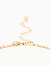Gold Cubic Zirconia Cluster Layered Necklace - link has visual effect only