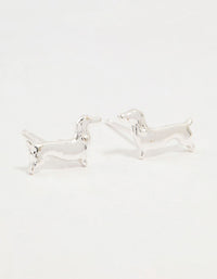 Silver Dachshund Stud Earrings - link has visual effect only