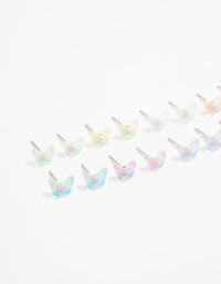 Acrylic Basic Butterfly Stud Earrings 8-Pack - link has visual effect only