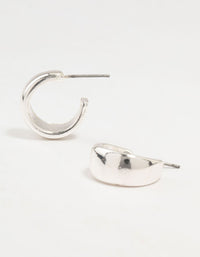 Silver Mini Teardrop Hoop Earrings - link has visual effect only