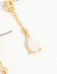 Gold Plated Cubic Zirconia & Cross Earrings 3-Pack - link has visual effect only