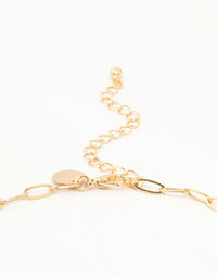Gold Plated Pin Chain Necklace - link has visual effect only