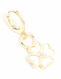 Gold Plated Opulent Shamrock Charm - link has visual effect only