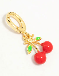 Gold Plated Cherry Charm - link has visual effect only