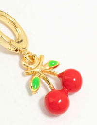 Gold Plated Cherry Charm - link has visual effect only