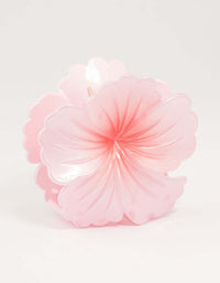 Pink Ombre Hibiscus Claw Clip - link has visual effect only