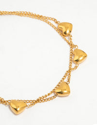 Waterproof Gold Plated Stainless Steel Flower Petal Charm Bracelet - link has visual effect only