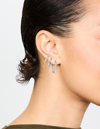 Surgical Steel Clasp Hoop Earrings 2-Pack - link has visual effect only