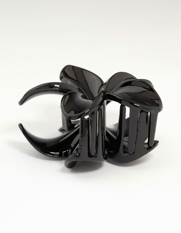 Black Ombre Frangipani Claw Clip