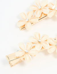 Gold Diamante Mini Flower Clips 2-Pack - link has visual effect only