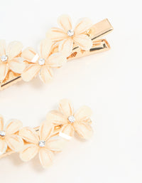 Gold Diamante Mini Flower Clips 2-Pack - link has visual effect only