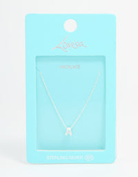 Sterling Silver Initial A Necklace - link has visual effect only