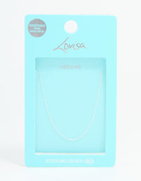 Sterling Silver Adjustable Plain Chain Necklace - link has visual effect only