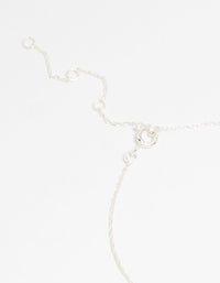 Sterling Silver Cubic Zirconia Micro Flower Bracelet - link has visual effect only