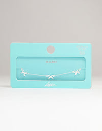 Sterling Silver Bow Bracelet - link has visual effect only