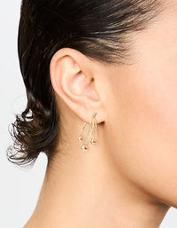 Gold Ball Hoop Earrings - link has visual effect only