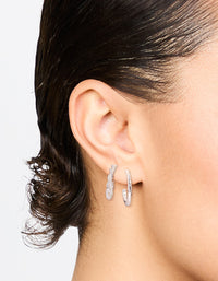 Silver Thin Twisted Hoop Earrings 2-Pack - link has visual effect only