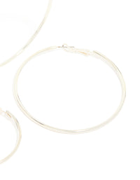Silver Mixed Size Hoop Earrings 2-Pack - link has visual effect only