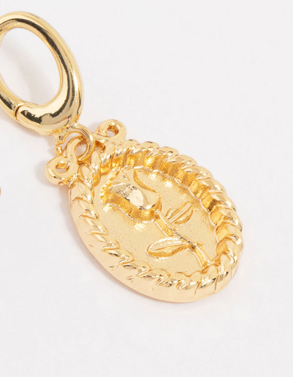 Gold Plated Pearl & Bow Charms 3-Pack