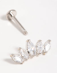 Surgical Steel Diamante Fan Flat Back Stud - link has visual effect only