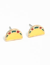 Gold Taco Stud Earrings - link has visual effect only