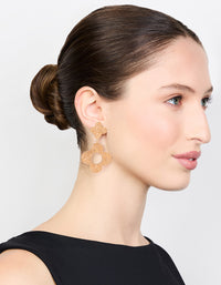 Gold Hollow Flower Drop Earrings - link has visual effect only