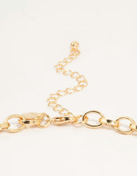 Gold Heart & Key Charm Necklace - link has visual effect only