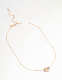 Mixed Metal Diamante Rondell Necklace - link has visual effect only