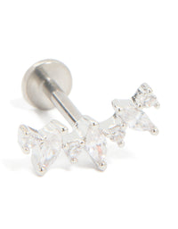 Titanium Diamante Strand Single Flat Back Stud - link has visual effect only