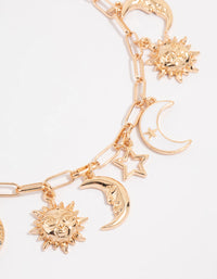 Gold Celestial Charm Anklet - link has visual effect only