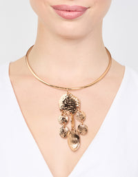 Gold Molten Pendant Choker - link has visual effect only